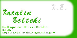 katalin belteki business card